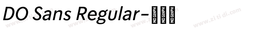 DO Sans Regular字体转换